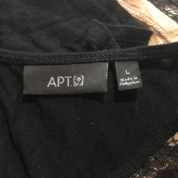 APT 9 black lace tank size large - Picture 8 of 9